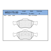 Колодки тормозные дисковые Jeenice, комплект на ось (4 шт), арт. WS3175.00