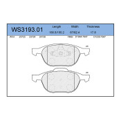 Колодки тормозные дисковые Jeenice, комплект на ось (4 шт), арт. WS3193.01
