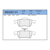Колодки тормозные дисковые Jeenice, комплект на ось (4 шт), арт. WS3201.01