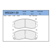 Колодки тормозные дисковые Jeenice, комплект на ось (4 шт), арт. WS3241.00