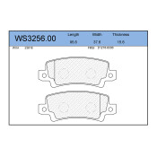 Колодки тормозные дисковые Jeenice, комплект на ось (4 шт), арт. WS3256.00