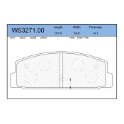 Колодки тормозные дисковые Jeenice, комплект на ось (4 шт), арт. WS3271.00