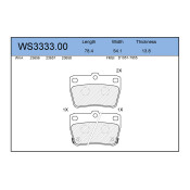 Колодки тормозные дисковые Jeenice, комплект на ось (4 шт), арт. WS3333.00