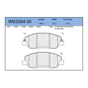 Колодки тормозные дисковые Jeenice, комплект на ось (4 шт), арт. WS3354.00