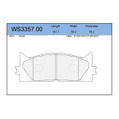 Колодки тормозные дисковые Jeenice, комплект на ось (4 шт), арт. WS3357.00