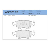 Колодки тормозные дисковые Jeenice, комплект на ось (4 шт), арт. WS3375.02