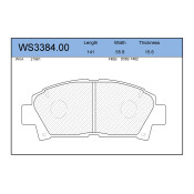 Колодки тормозные дисковые Jeenice, комплект на ось (4 шт), арт. WS3384.00