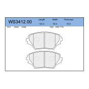 Колодки тормозные дисковые Jeenice, комплект на ось (4 шт), арт. WS3412.00