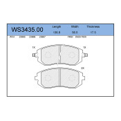 Колодки тормозные дисковые Jeenice, комплект на ось (4 шт), арт. WS3435.00