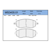 Колодки тормозные дисковые Jeenice, комплект на ось (4 шт), арт. WS3435.01