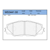 Колодки тормозные дисковые Jeenice, комплект на ось (4 шт), арт. WS3441.00