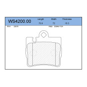 Колодки тормозные дисковые Jeenice, комплект на ось (4 шт), арт. WS4200.00