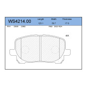 Колодки тормозные дисковые Jeenice, комплект на ось (4 шт), арт. WS4214.00