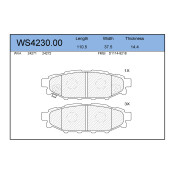Колодки тормозные дисковые Jeenice, комплект на ось (4 шт), арт. WS4230.00