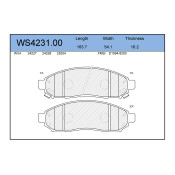 Колодки тормозные дисковые Jeenice, комплект на ось (4 шт), арт. WS4231.00