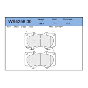 Колодки тормозные дисковые Jeenice, комплект на ось (4 шт), арт. WS4258.00