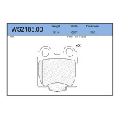 Колодки тормозные дисковые Jeenice, комплект на ось (4 шт), арт. WS2185.00
