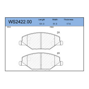 Колодки тормозные дисковые Jeenice, комплект на ось (4 шт), арт. WS2422.00