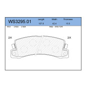 Колодки тормозные дисковые Jeenice, комплект на ось (4 шт), арт. WS3295.01