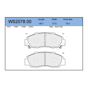 Колодки тормозные Jeenice дисковые, арт. WS2078.00