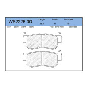 Колодки тормозные дисковые Jeenice, комплект на ось (4 шт), арт. WS2226.00