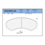 Колодки тормозные Jeenice дисковые, арт. WS2083.00