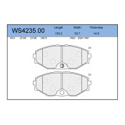 Колодки тормозные дисковые Jeenice, комплект на ось (4 шт), арт. WS4235.00