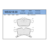 Колодки тормозные дисковые Jeenice, комплект на ось (4 шт), арт. WS3218.00