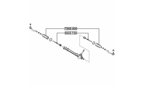 Тяга рулевая Febest, арт. 0222-T32