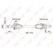 Привод в сборе LYNXauto, передний, левый, арт. CD-1015A