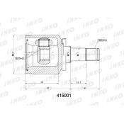 ШРУС INKO, внутренний, арт. 415001