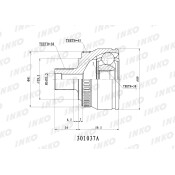 ШРУС INKO, передний, наружный, с ABS, 38x30мм, арт. 301037A