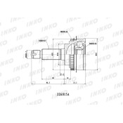 ШРУС INKO, внешний, арт. 326015A