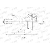 ШРУС INKO, внешний, арт. 317033