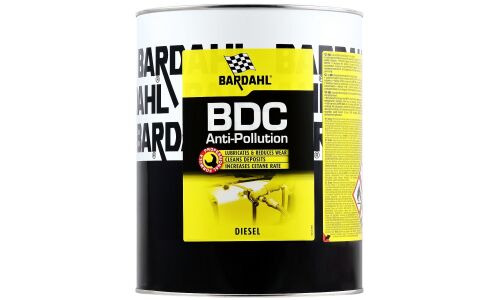 Присадка в топливо Bardahl BDC Anti-Pollution, антигель и цетан-корректор, для дизельных двигателей, банка 5л, арт. 1203