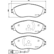 Колодки тормозные дисковые Brembo, комплект на ось (4 шт), арт. P85144