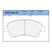 Колодки тормозные дисковые Jeenice, комплект на ось (4 шт), арт. WS3248.00