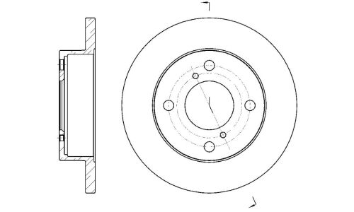 Диск тормозной G-brake GR-01802 | перед G-brake, арт. GR-01802