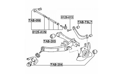 Болт регулировочный (эксцентрик) Febest 0129-015, для Toyota (OEM 48190-32010)