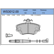Колодки тормозные дисковые Jeenice, комплект на ось (4 шт), арт. WS3012.00
