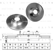 Диск тормозной Blitz, передний, арт. BS0162