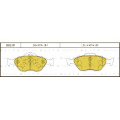 Колодки тормозные дисковые Blitz Performance, передние, комплект на ось (4 шт), арт. BB0228P