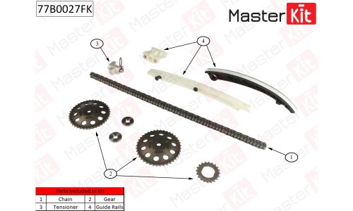 Комплект для замены цепи ГРМ MasterKit, арт. 77B0027FK