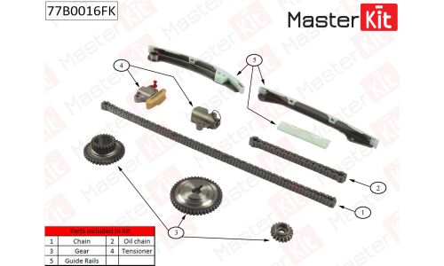 Комплект для замены цепи ГРМ MasterKit, арт. 77B0016FK