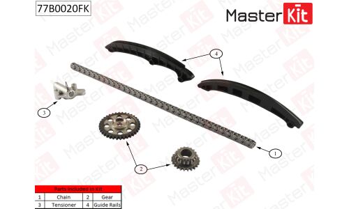 Комплект для замены цепи ГРМ MasterKit, арт. 77B0020FK