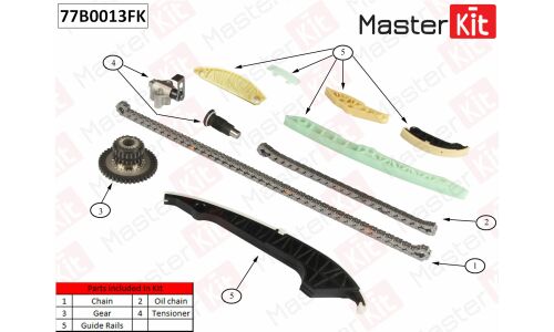 Комплект цепи ГРМ Master KiT, арт. 77B0013FK