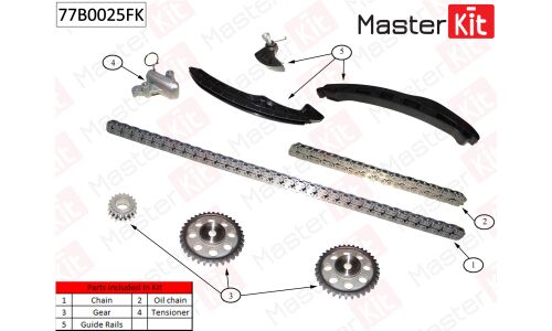 Комплект для замены цепи ГРМ MasterKit, арт. 77B0025FK