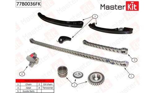 Комплект для замены цепи ГРМ MasterKit, арт. 77B0036FK