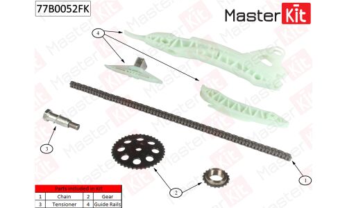 Комплект для замены цепи ГРМ MasterKit, арт. 77B0052FK