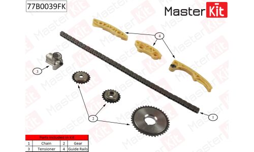 Комплект для замены цепи ГРМ MasterKit, арт. 77B0039FK